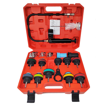 18-частичен детектор за течове от резервоар за вода, тестер за охладителна система на автомобил, манометър, необходим за ефективно откриване на течове