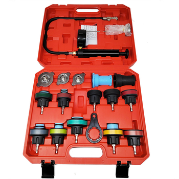 18-частичен детектор за течове от резервоар за вода, тестер за охладителна система на автомобил, манометър, необходим за ефективно откриване на течове