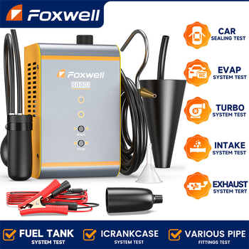 FOXWELL SD201 automašīnas dūmu puses noplūdes instrumenta cauruļu noplūdes pārbaudes rīks EVAP izplūdes caurules pārbaude