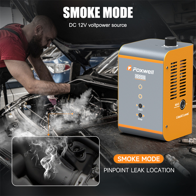 FOXWELL SD201 automašīnas dūmu puses noplūdes instrumenta cauruļu noplūdes pārbaudes rīks EVAP izplūdes caurules pārbaude