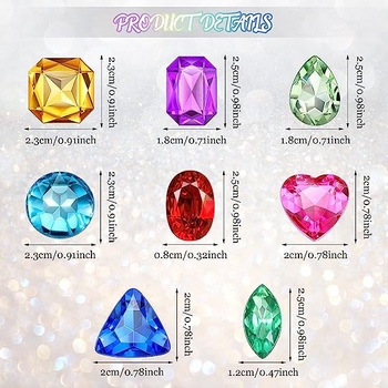 Amazon Hot Selling Παιδικό Παιχνίδι Gem Diamond Ακρυλικές Κρυστάλλινες Χάντρες DIY Πριγκίπισσα Στήθος Κορίτσι Παιχνίδι Σπίτι