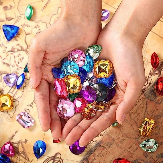 Jucărie de bijuterie pentru copii, vânzare fierbinte, cu diamante, mărgele acrilice de cristal, DIY, cufăr de prințesă, fete, acasă