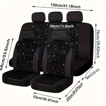 Amazon Diamond ārējās tirdzniecības eksporta universāls automašīnas rhinestone sēdekļu pārvalks, 9 daļu auduma samta zvaigžņotās debesis