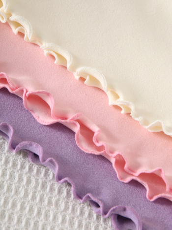 Φθινοπωρινό και Χειμερινό Σετ 3 τεμαχίων με μονόχρωμο κέντημα σε σχήμα καρδιάς με βολάν στο τελείωμα, απλό, ζεστό, άνετο, μακρυμάνικο σετ μπλούζας