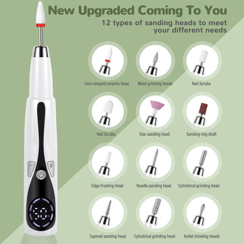 Νέο διασυνοριακό φορητό ηλεκτρικό τριβείο νυχιών, εργαλείο φόρτισης νυχιών με μεγάλη οθόνη