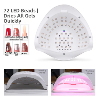 Nagu fototerapijas lampa ar LED ātri žūstošu nagu laku, gēla nagu lampa, viedais sensors, lielas jaudas nagu sacietēšanas lampa, fototerapijas iekārta