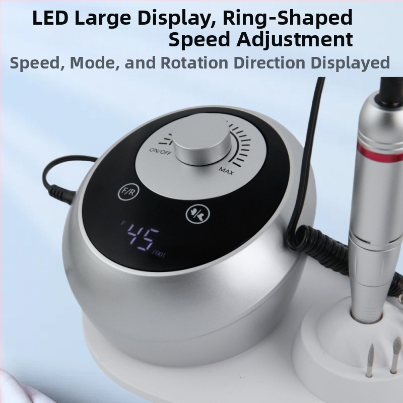 Нова машина за шлайфане на нокти 45000 об/мин Високоскоростна шлайфмашина Професионална машина за шлайфане на нокти с разтоварване