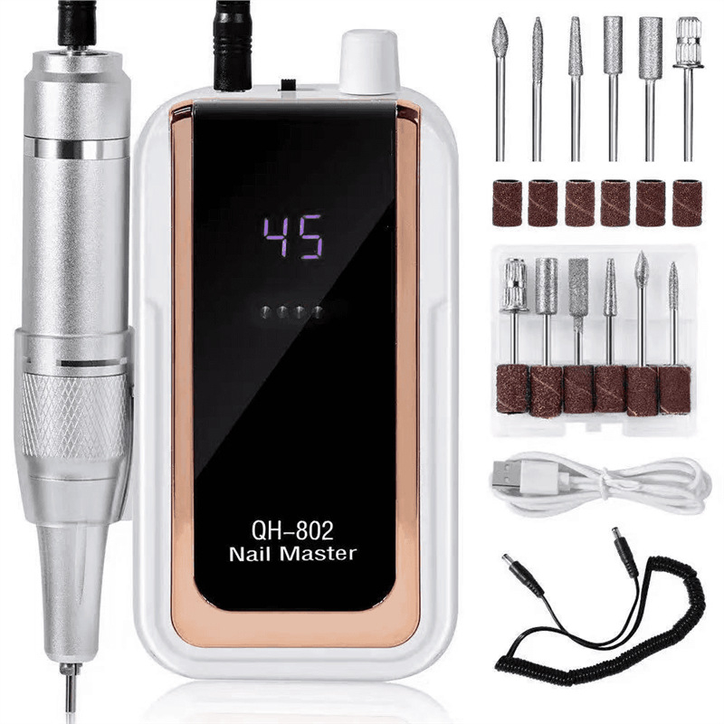 „Ximei Qh-802 Grinder“ nešiojamas nagų salono specialus išankstinio apdorojimo elektrinis nagų šalinimo ir negyvos odos manikiūro aparatas
