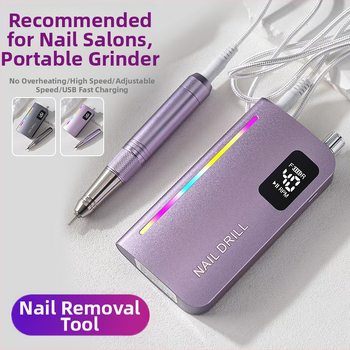 Tuščiaviduris nagų lakavimo įrankis su aliuminio lydinio odelių valikliu, elektrinis nagų grąžtas, įkraunamas metalinis korpusas