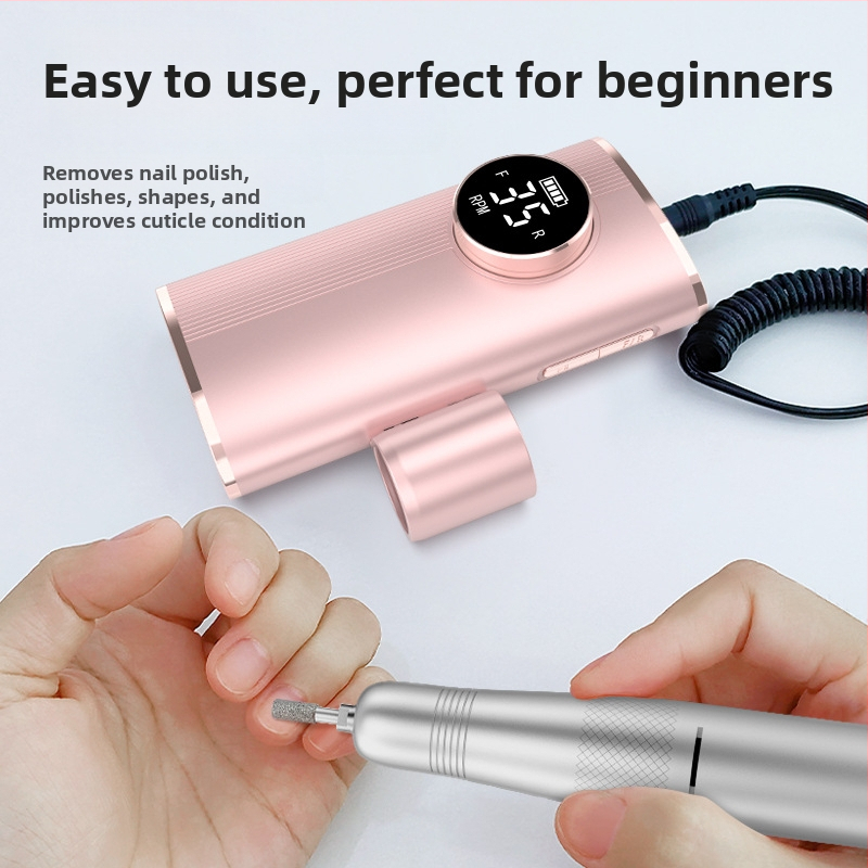 Външна банка, лак за нокти, многофункционален инструмент за полиране и премахване на лак за нокти и премахване на мъртва кожа, презареждащ се, преносим, многофункционален инструмент за маникюр