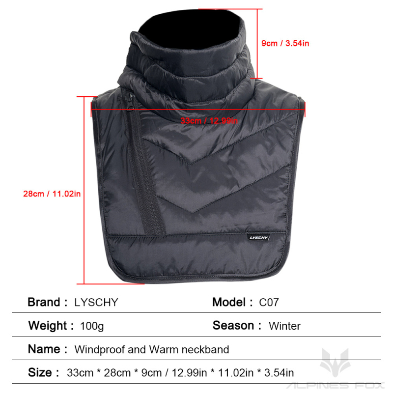 LYSCHY Thunder Wing žieminis motociklo šalikas, šiltas, vandeniui atsparus, vėjui atsparus, daugiafunkcis, nešiojamas kaklo apdangalas, kaklo apdangalas