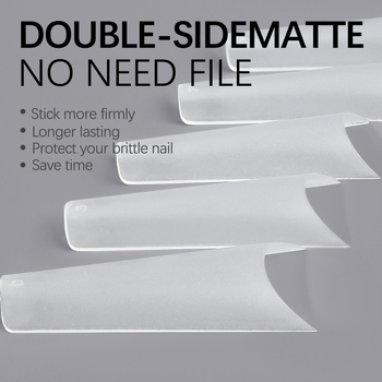 Lac de unghii 240 bucăți cutie mată transparentă pentru unghii, jumătate de capac, lac de unghii pentru unghii, înfrumusețare unghii
