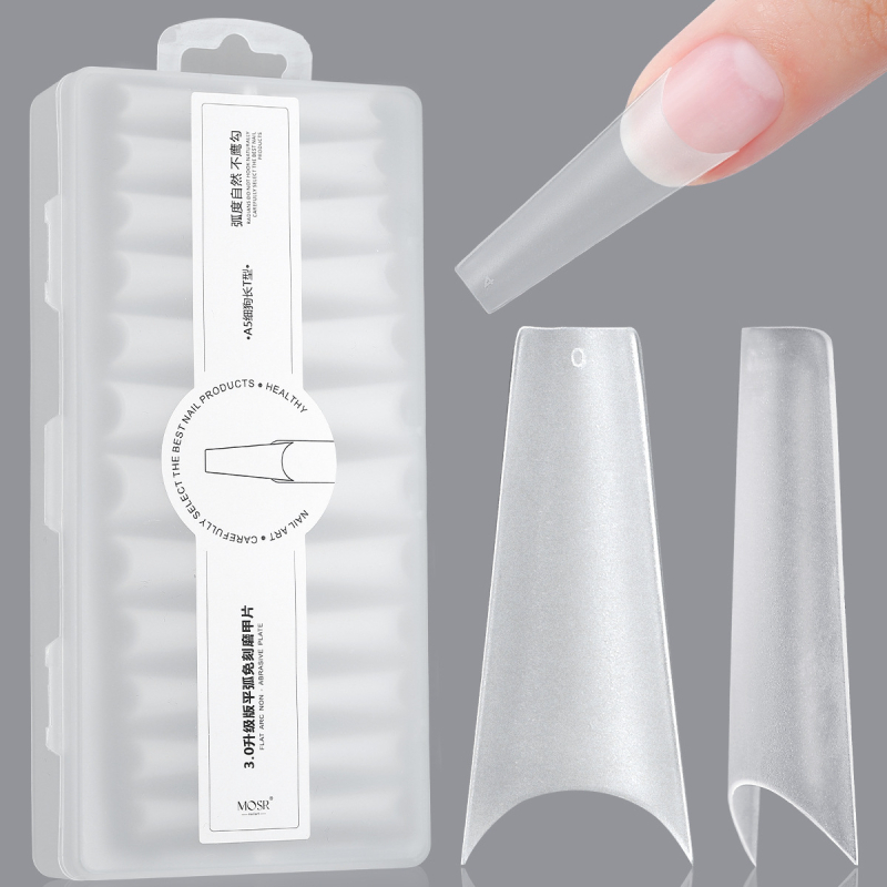 Lac de unghii 240 bucăți cutie mată transparentă pentru unghii, jumătate de capac, lac de unghii pentru unghii, înfrumusețare unghii