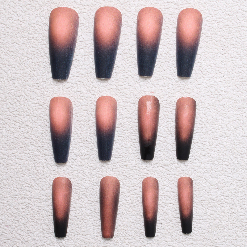 Nouă piesă de armură pentru unghii de înaltă calitate, purtând o armură, stil simplu, fată sexy, model cu gradient de pudră neagră, mat, transfrontalier, en-gros