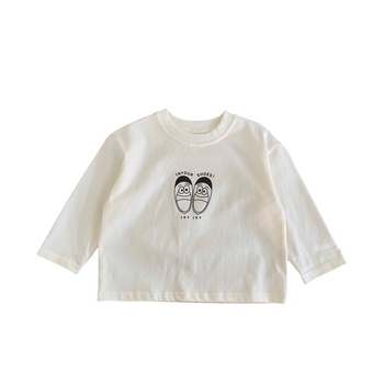 Tricou cu mânecă lungă pentru băieți, stil japonez, îmbrăcăminte pentru copii 2025, primăvară și toamnă, cămașă cu desene animate în culori pure, topuri versatile pentru băieți, Trbottomy