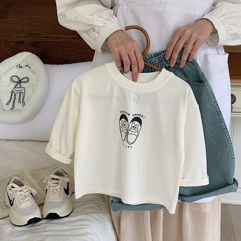 Tricou cu mânecă lungă pentru băieți, stil japonez, îmbrăcăminte pentru copii 2025, primăvară și toamnă, cămașă cu desene animate în culori pure, topuri versatile pentru băieți, Trbottomy