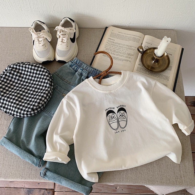 Tricou cu mânecă lungă pentru băieți, stil japonez, îmbrăcăminte pentru copii 2025, primăvară și toamnă, cămașă cu desene animate în culori pure, topuri versatile pentru băieți, Trbottomy