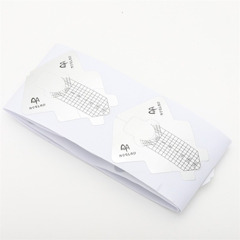 Karštos storos aliuminio folijos žuvelės formos nagų dailės popieriaus laikiklis, prancūziškas fototerapijos nagų priauginimo įrankis, 100/300 popieriaus laikiklis