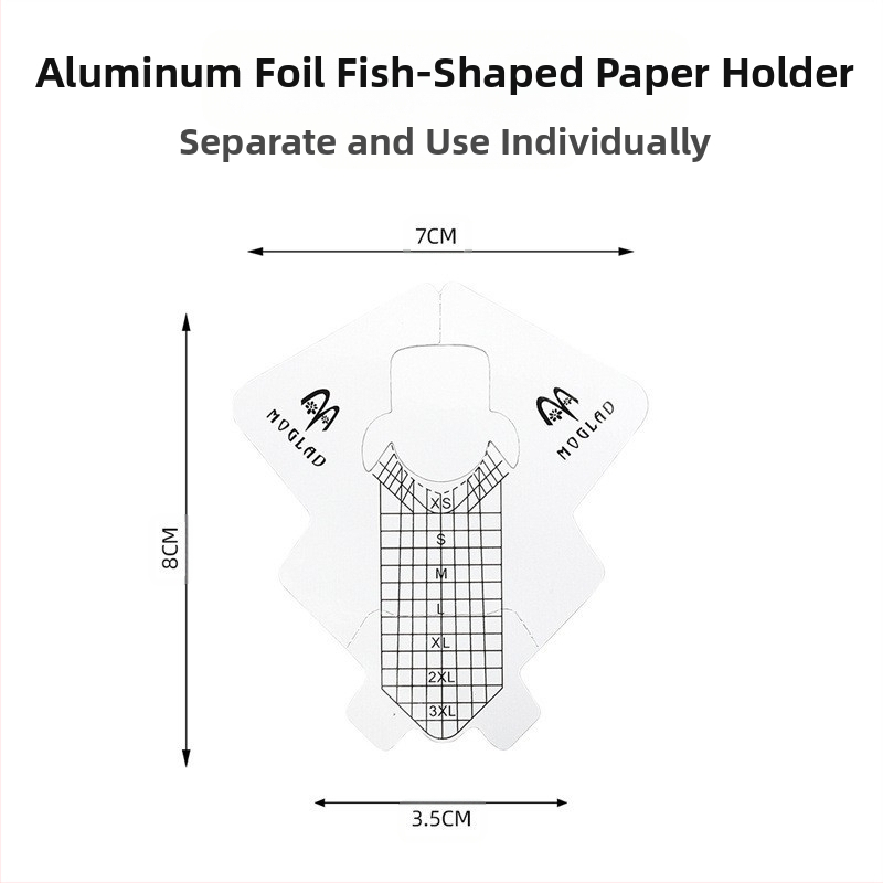 Трансграничен горещ дебел алуминиево фолио, държач за хартия за нокти с рибка, френски инструмент за фототерапия, държач за хартия 100/300