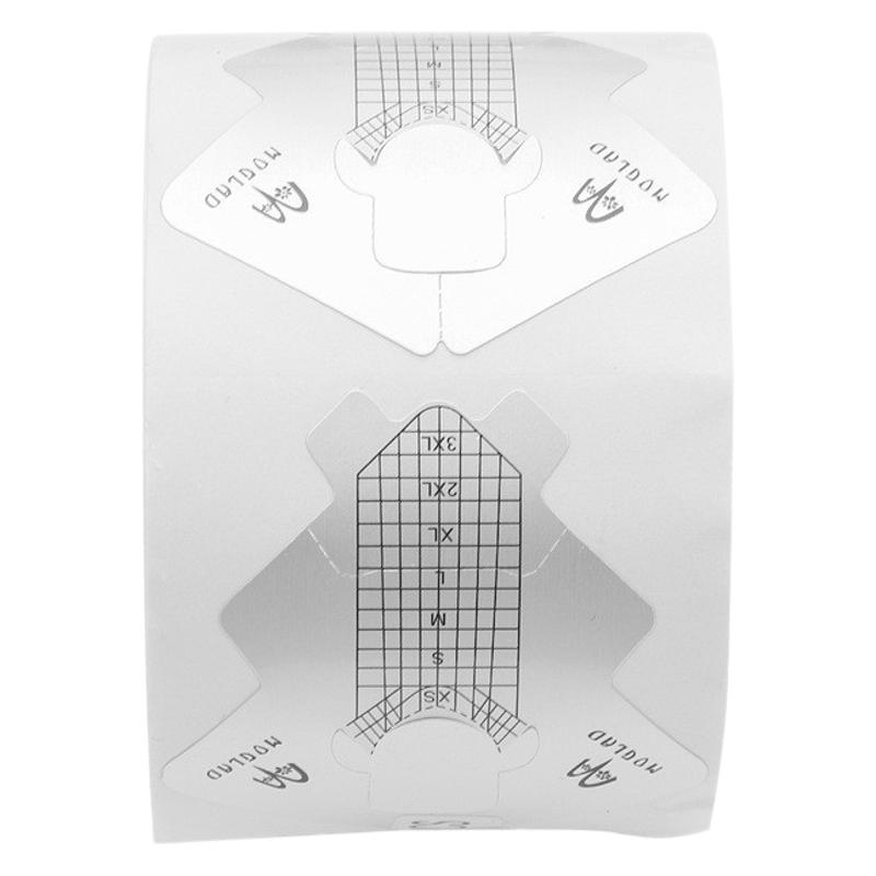 Karštos storos aliuminio folijos žuvelės formos nagų dailės popieriaus laikiklis, prancūziškas fototerapijos nagų priauginimo įrankis, 100/300 popieriaus laikiklis