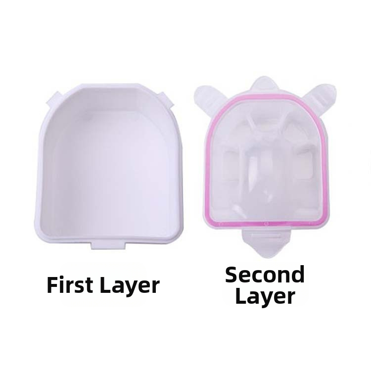 Двуслойна купа за ръце с мехурчета, инструменти за нокти, маникюр, почистване, омекотяване на ноктите, ексфолиране, грижа за роговицата, удебеляване на мивка