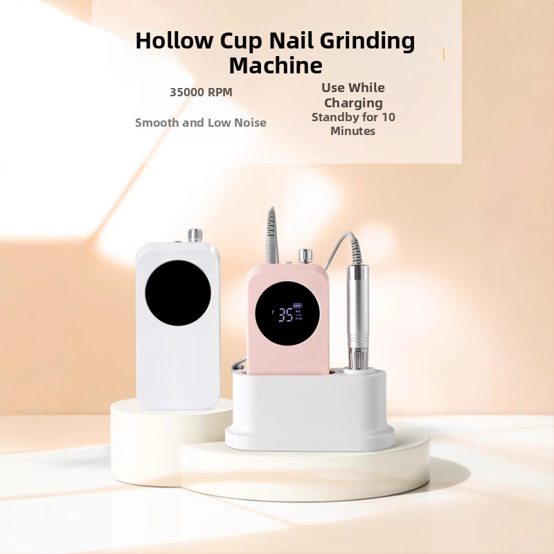 Õõnesklaasiga küünelaki laadimisalus Kaasaskantav elektriline küünelaki küünelakk 35000 p/min maniküüri tööriist