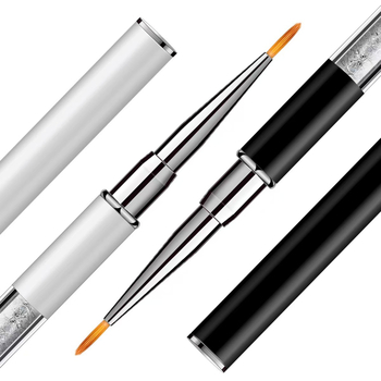 Nagų dailės universalus rašiklis su deimantiniu metaliniu strypu, nagų dailės piešinys, gėlė, traukiama linija, raižytas dažų rašiklis, daugkartinis, juodas, kabliukas