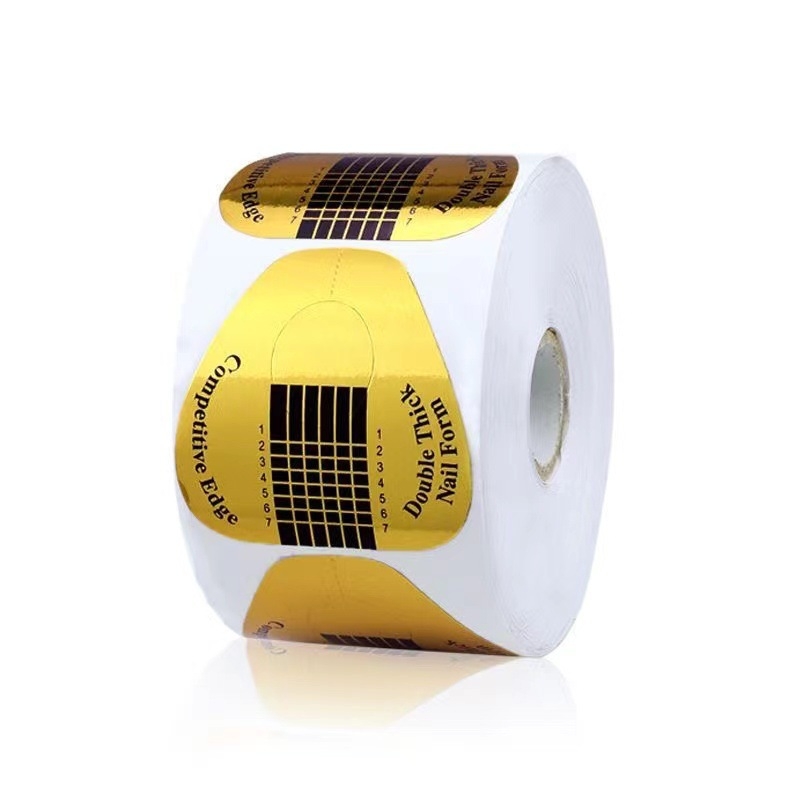 Nagų dailės popierius, kristalų fototerapija, nagų priauginimas, pirštų atramėlė, pasagos formos, kvadratinis popierius, pirštų atramėlė, 500 vnt. ritinėlyje