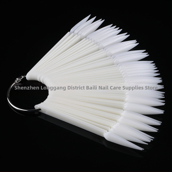 Manikiūro įrankiai Vėduoklės formos spalvų kortelė 50 dalių Vėduoklės formos smailių nagų spalvų kortelė Skaidri spalvų kortelė Manikiūras, išskirtinis, tarpsieninis