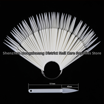 Manikiūro įrankiai Vėduoklės formos spalvų kortelė 50 dalių Vėduoklės formos smailių nagų spalvų kortelė Skaidri spalvų kortelė Manikiūras, išskirtinis, tarpsieninis