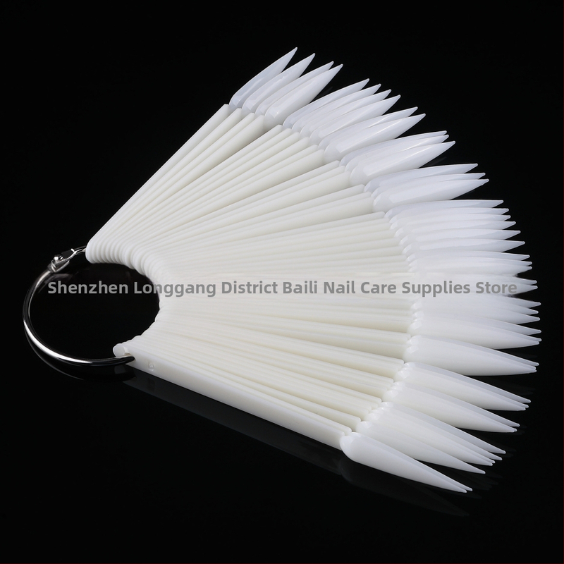 Maniküürivahendid Lehvikukujuline värvikaart 50 tk Lehvikukujuline terava otsaga küünekujuline värvikaart Läbipaistev värvikaart Maniküür Piirideülene eksklusiivne