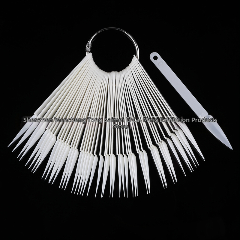 Инструменти за маникюр, ветрилообразна цветна карта, 50 броя, ветрилообразна заострена цветна карта с форма на нокти, прозрачна цветна карта, маникюр, ексклузивен през граница