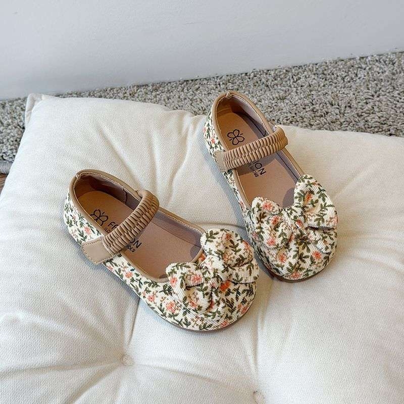 Meiteņu ādas apavi, bērnu jaunās pavasara un rudens mīkstās zoles princeses kurpes, moderni bērnu apavi, neslīdoši mazu meiteņu apavi