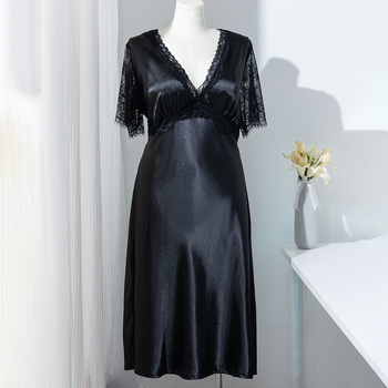 2025. aasta uus moodne siidist öösärk, naiste lihtne seksikas kerge luksuslik mugav vabaaja kodukleit välisriietuseks