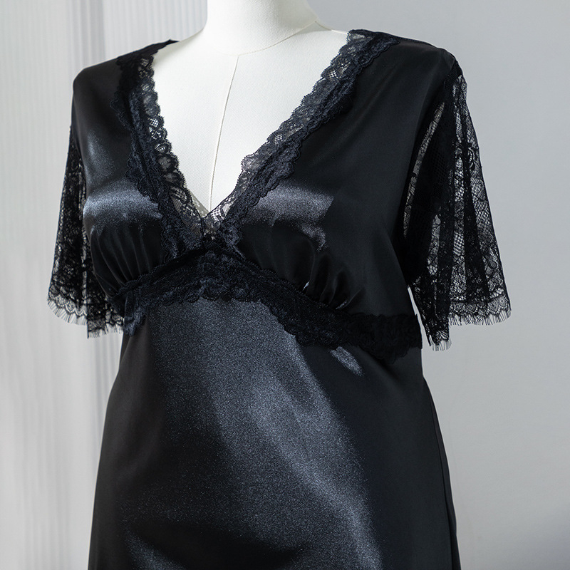 2025. aasta uus moodne siidist öösärk, naiste lihtne seksikas kerge luksuslik mugav vabaaja kodukleit välisriietuseks