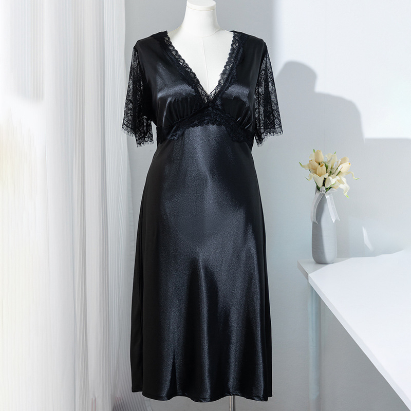 2025. aasta uus moodne siidist öösärk, naiste lihtne seksikas kerge luksuslik mugav vabaaja kodukleit välisriietuseks