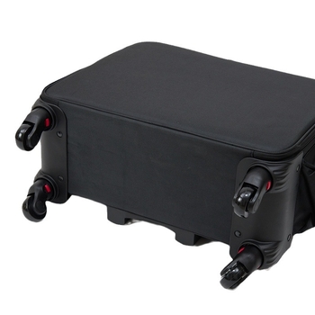 Pārrobežu mazumtirdzniecības profesionāla Oksfordas auduma kosmētikas somas ratiņi, slāņoti, lielas ietilpības tualetes piederumu uzglabāšanas auduma kaste, universāls ritenis