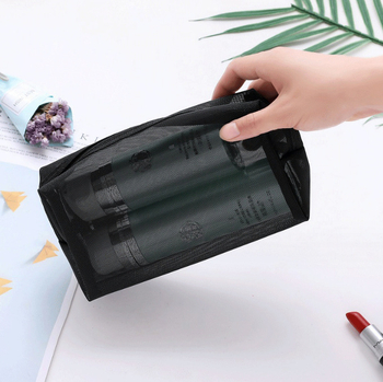 Neilona sieta kosmētikas uzglabāšanas soma, melna, lielas ietilpības, ērts ceļojumu, āra, nēsāšanas maisiņš