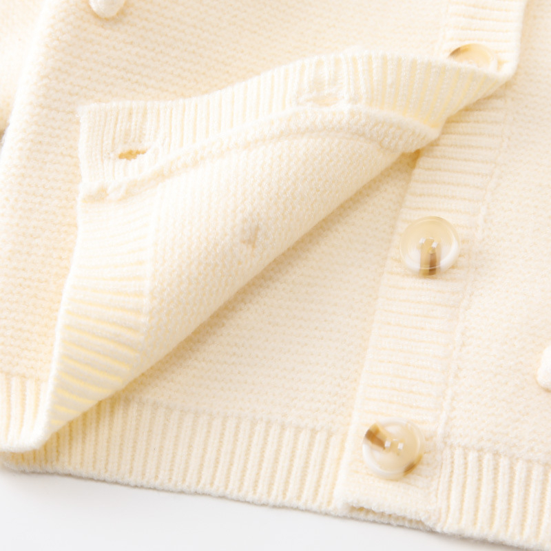 Jesenski i zimski prekogranični kardigan za djevojčice ručno rađene s loptom, ukrasni pulover za djevojčice s raglan rukavima