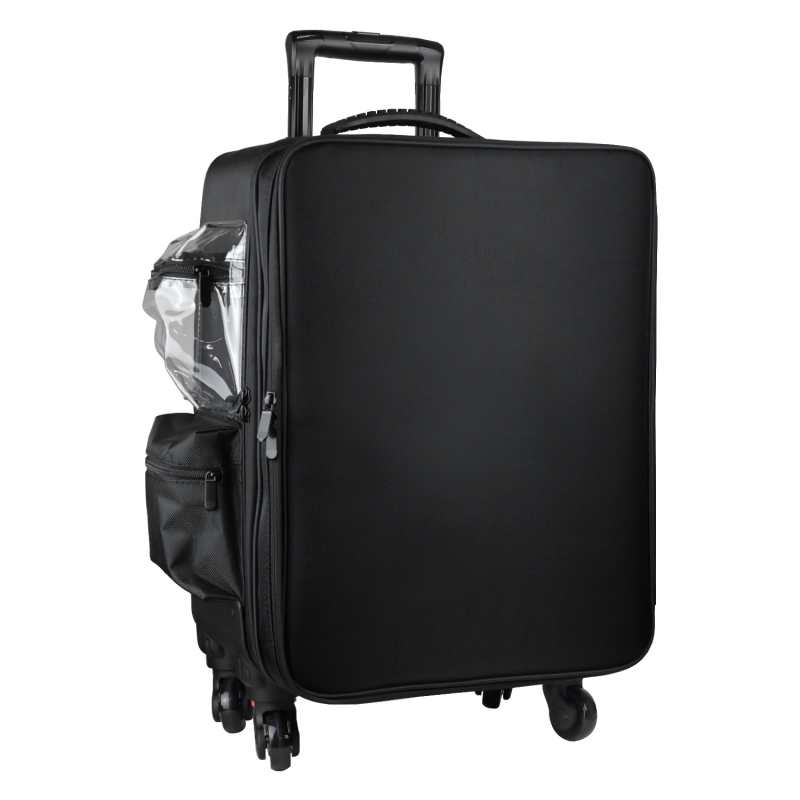 Didelės talpos profesionalus makiažo dėklas, vežimėlio dėklas ir vizažisto laikymo dėžė, daugiafunkcinė tatuiruočių ir manikiūro grožio įrankių dėžė