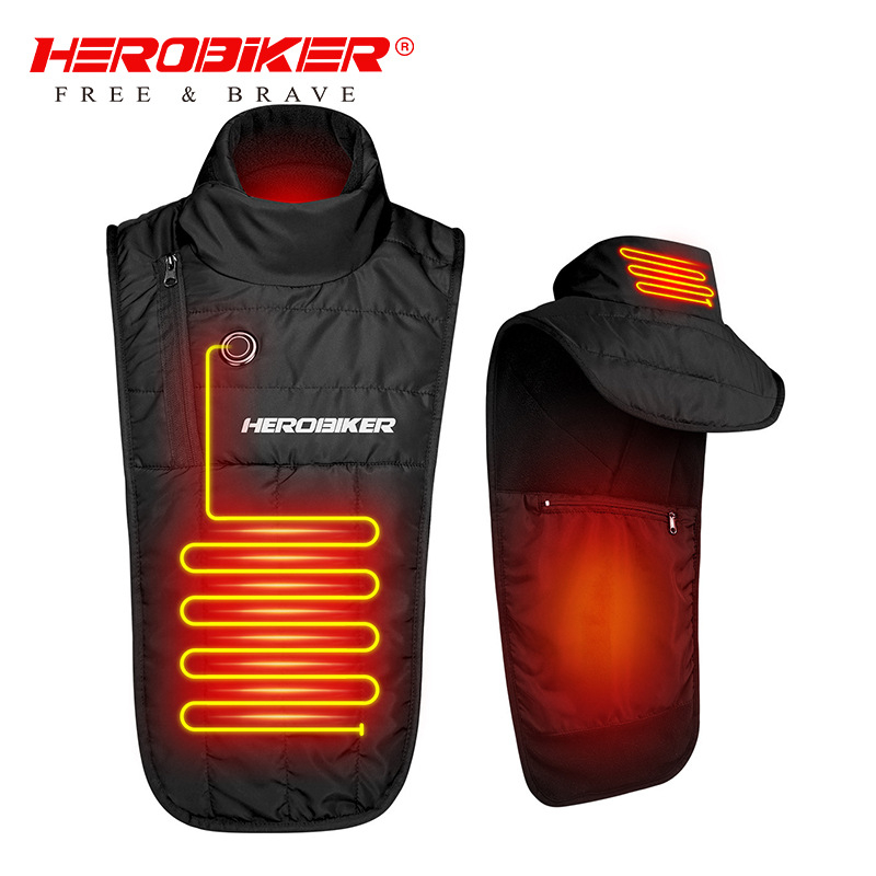 Vestă caldă de încălzire electronică eșarfă motocicletă multifuncțională portabilă umăr padel fără mâneci vestă piept gât acoperire vestă