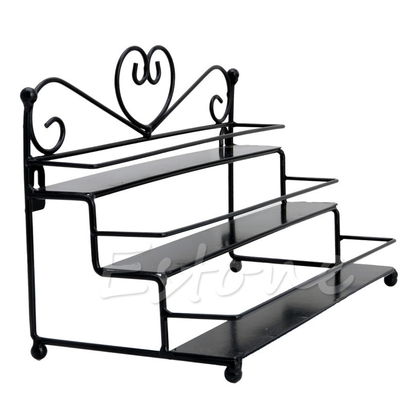 „Jiahua“ nagų lako lipnus demonstracinis stovas, geležinis nagų lako laikymo stovas, kopėčių tipo trijų sluoksnių kvepalų stovas, lūpų blizgesio stovas, lūpų dažų stovas