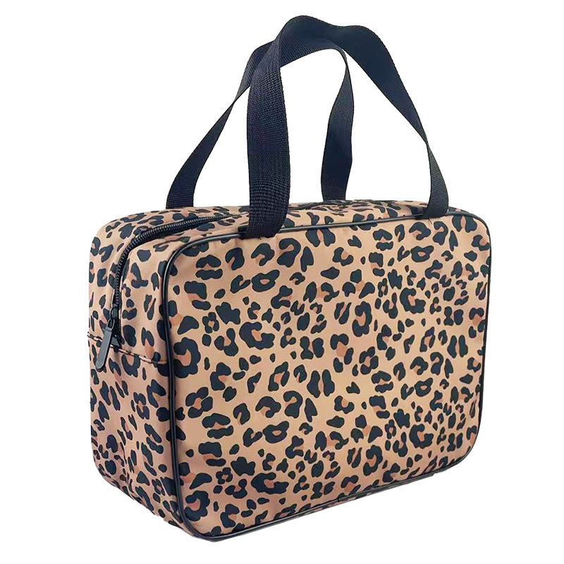 Leopardo rašto prausimosi krepšys moterims, didelės talpos vonios krepšys vyrams, nešiojamas vonios krepšys kelioninėms durelėms, nešiojamas vonios krepšys vonios krepšys