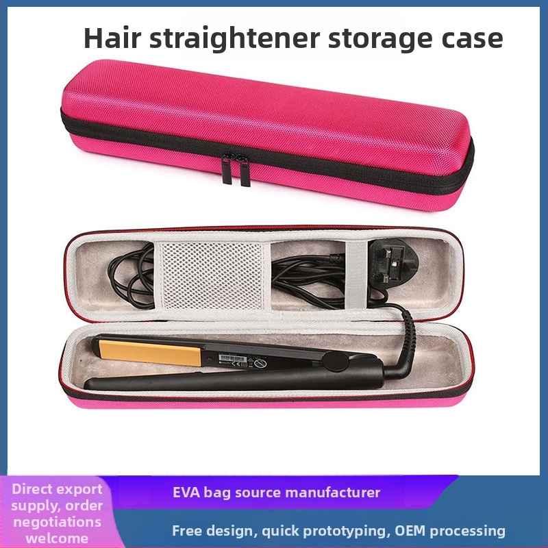 Персонализирана чанта за изправяне на коса Eva, кутия за съхранение на маша за коса, преносима чанта за сешоар, кутия за съхранение при пътуване