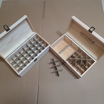 Dōterra Dotteri ēterisko eļļu koka kastīte uzglabāšanai 32 režģu ēterisko eļļu displeja kastīte uzglabāšanai Ēterisko eļļu koka kastīte iepakojumam