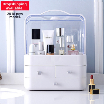 Cutie de depozitare pentru cosmetice Internet Celebrity, sertar extra mare, tip portabil, transparent, pentru birou, finisaj, pentru îngrijirea pielii, raft de depozitare rezistent la praf