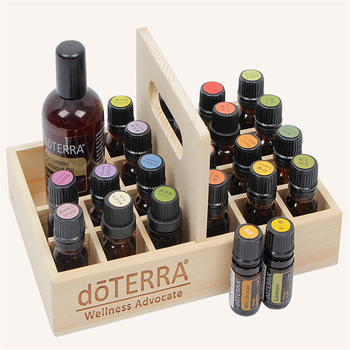 Koka ēterisko eļļu uzglabāšanas koka kaste doterra dotteri roku grozs rūtainais displeja statīvs priedes ēterisko eļļu kaste