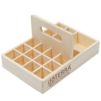 Koka ēterisko eļļu uzglabāšanas koka kaste doterra dotteri roku grozs rūtainais displeja statīvs priedes ēterisko eļļu kaste