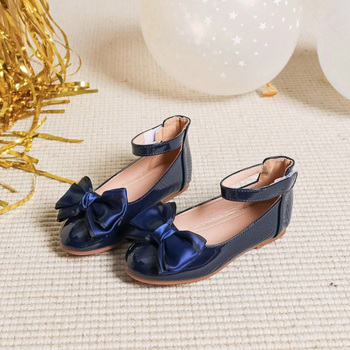 Pārrobežu ārējās tirdzniecības korejiešu stila eleganti bantīšu princeses apavi, modes universāli mazas meitenes plakani vienkārtas apavi mazas ādas apavi meitenēm