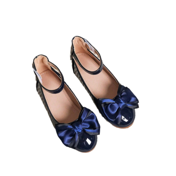 Pārrobežu ārējās tirdzniecības korejiešu stila eleganti bantīšu princeses apavi, modes universāli mazas meitenes plakani vienkārtas apavi mazas ādas apavi meitenēm